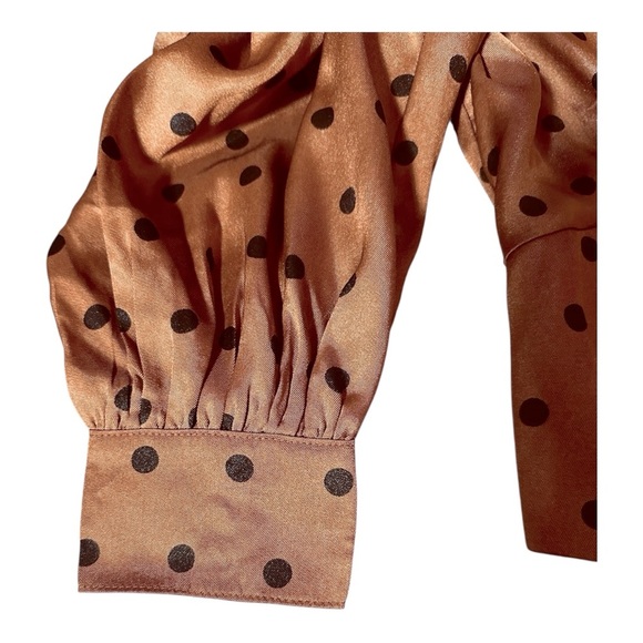 MINKPINK Milan Polka Dot Button Front Blouse Size XL - Picture 9 of 10